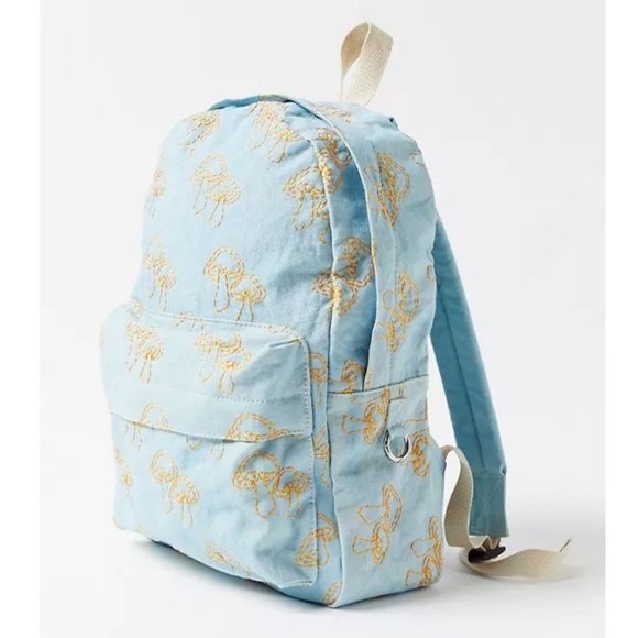 Urban Outfitters Mushroom Gold Embroidered Blue Backpack main image 13